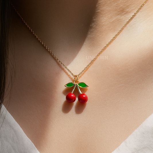 Cherry Charm Pendant Necklace