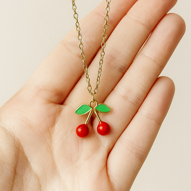 Cherry Charm Pendant Necklace