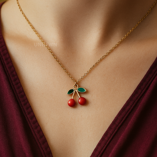 Cherry Charm Pendant Necklace