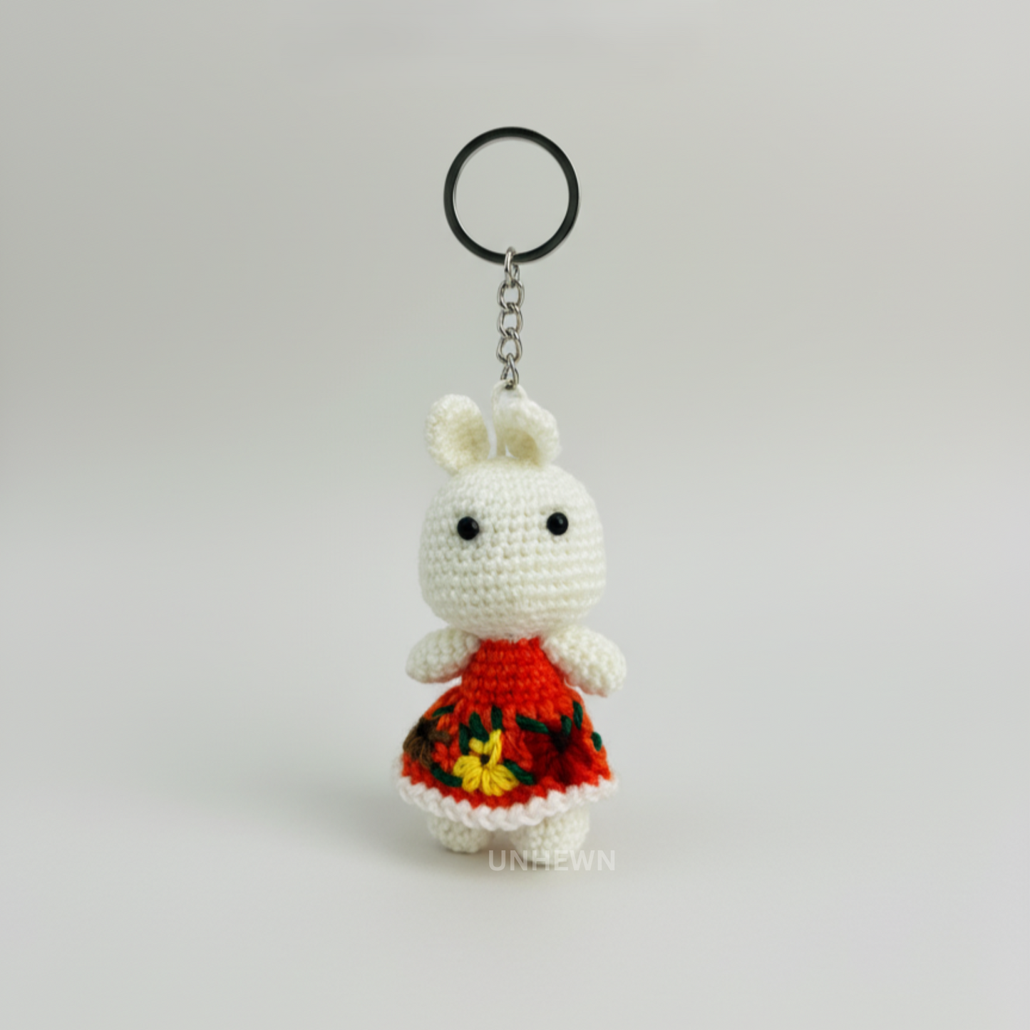 Handmade Crochet Single Bunny Charm- Keychain, Bag Charm, Unique Gift Accessories