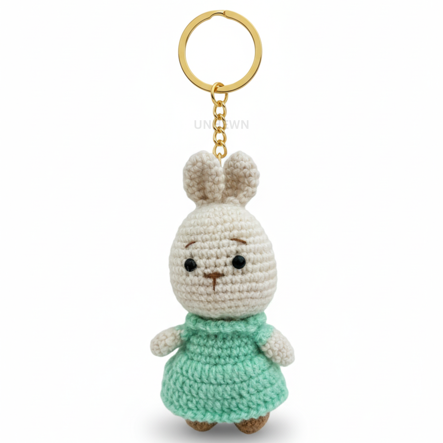 Handmade Crochet Cuddly Bunny Doll Charm- Keychain, Bag Charm, Unique Gift Accessories
