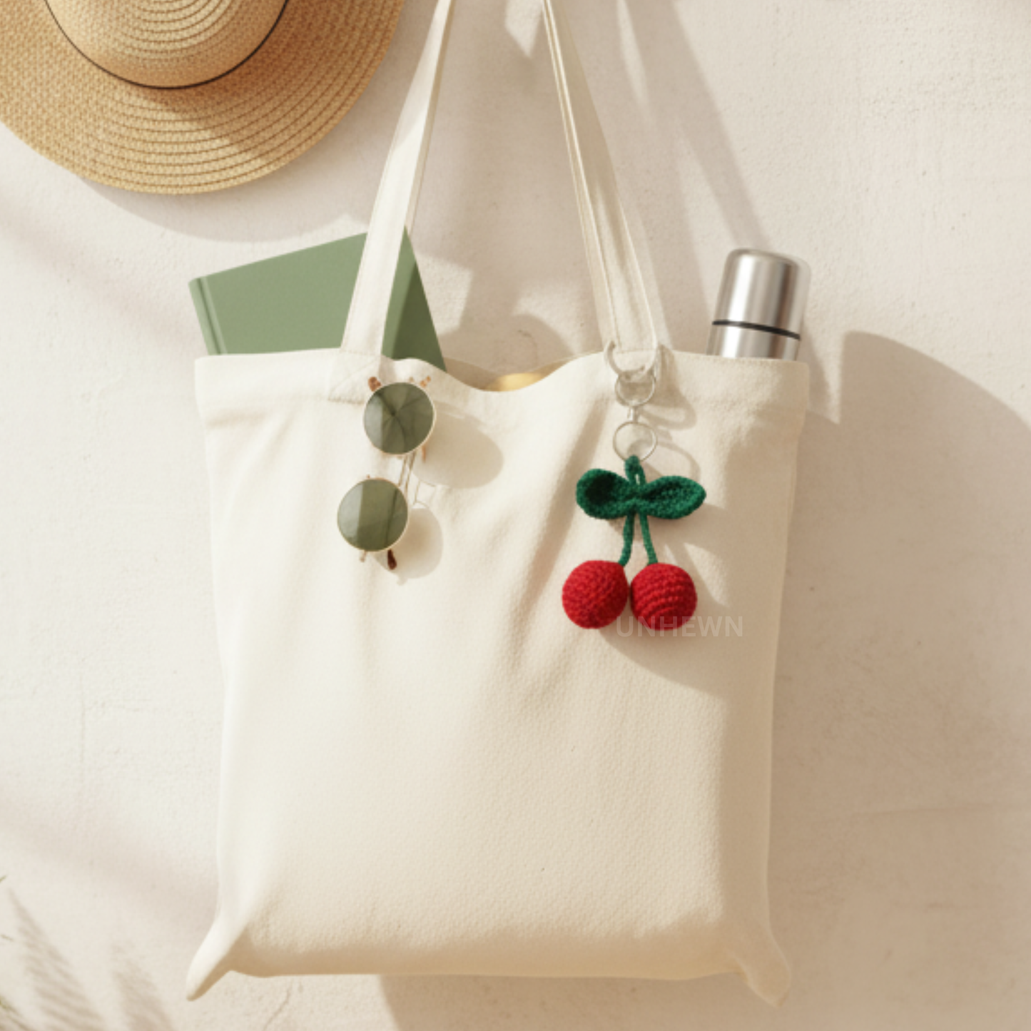 Handmade Crochet Cherry Bag Charm- Keychain, Bag Charm, Unique Gift Accessories