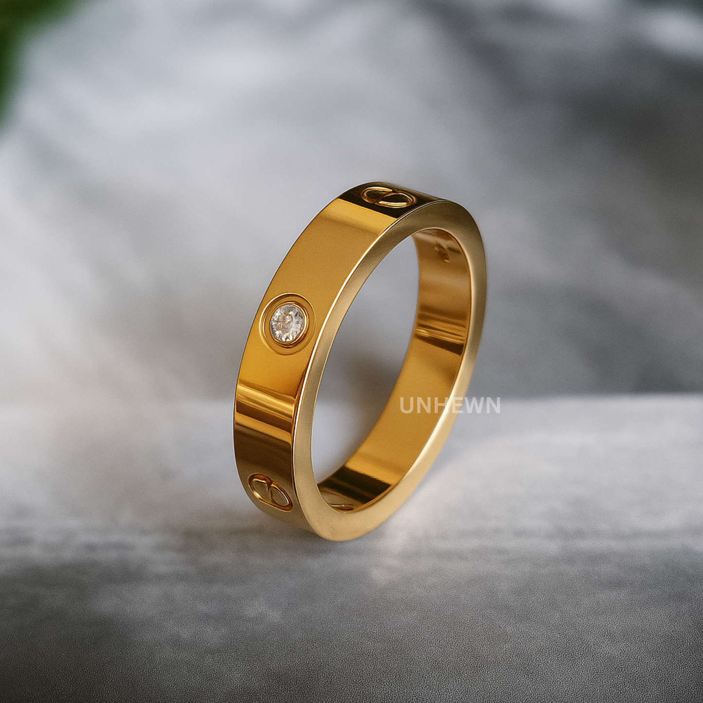 Axis Band Ring – with Crystal Accents