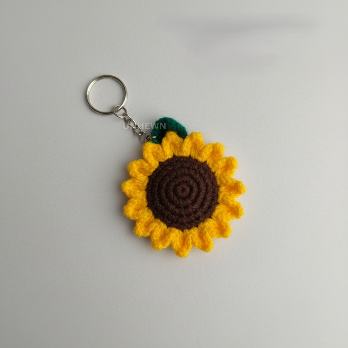 Handmade Crochet Sunflower Keychain - Keychain, Bag Charm, Unique Gift Accessories
