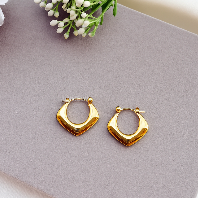 Golden Mirage Hoop Earrings
