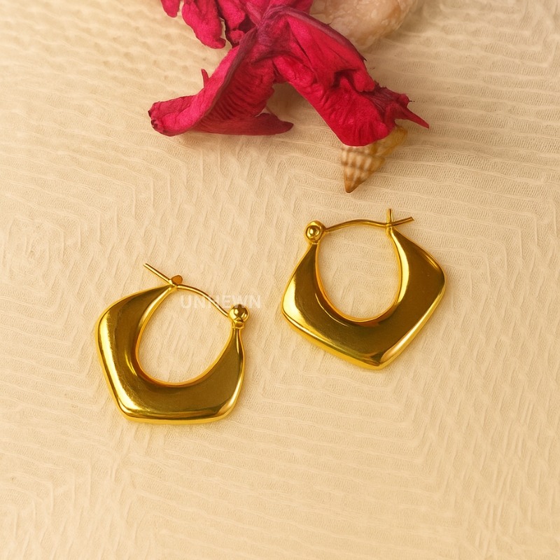 Golden Mirage Hoop Earrings