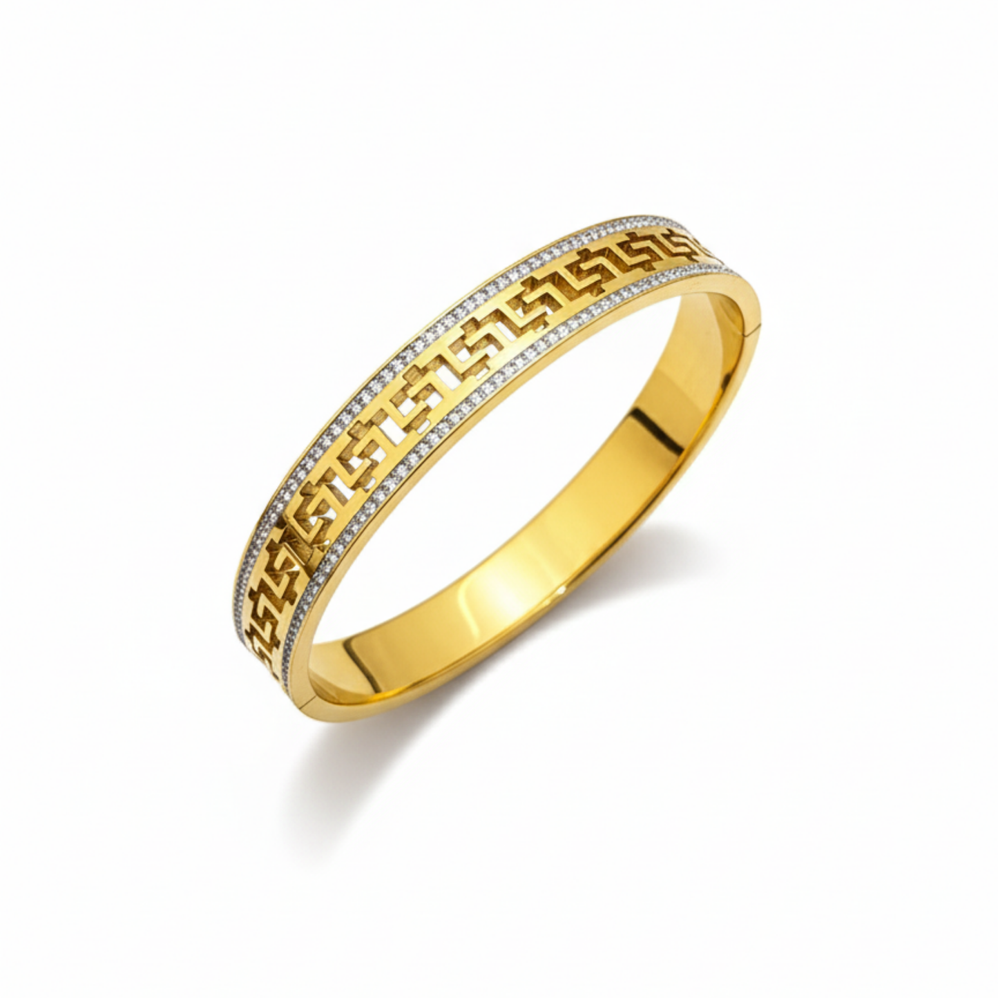 Golden Meander Statement Bangle