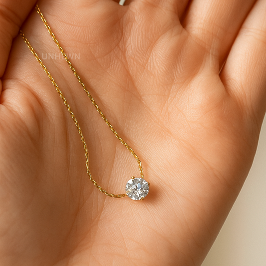 Radiant Solitaire Pendant Necklace