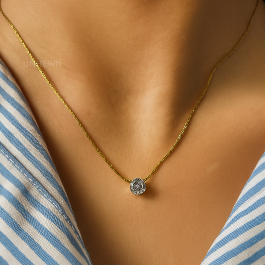 Radiant Solitaire Pendant Necklace