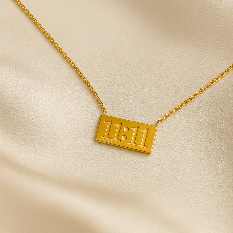 11:11 Gold Pendant – Manifestation Moment Necklace