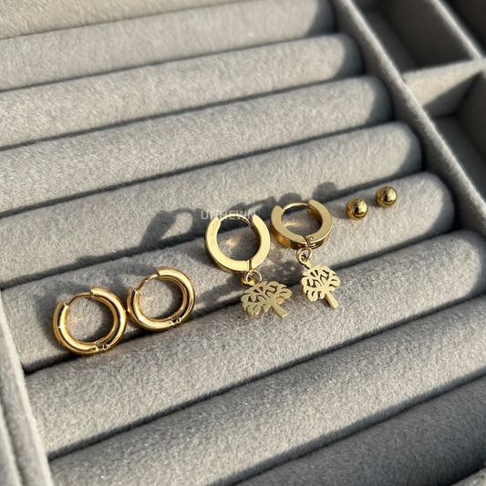 Golden Trinity Earring Set