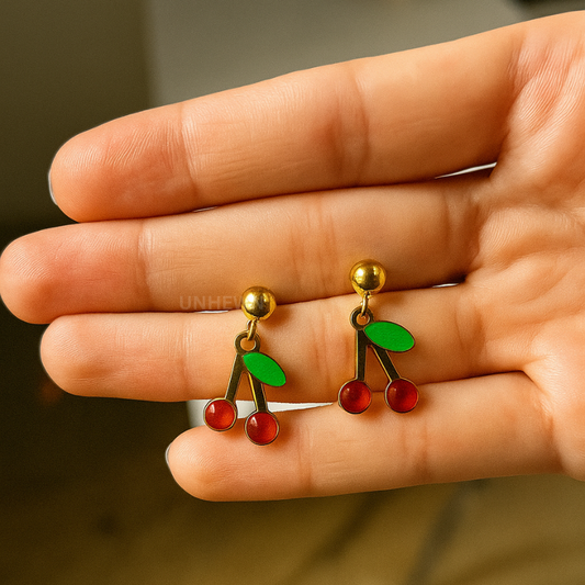 Sweet Cherry Drop Earrings