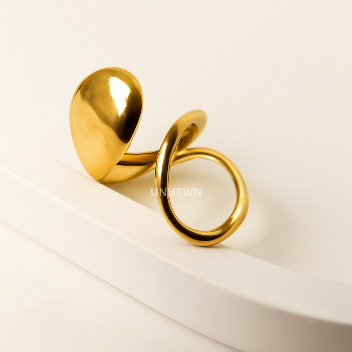 Golden Dew Statement Ring