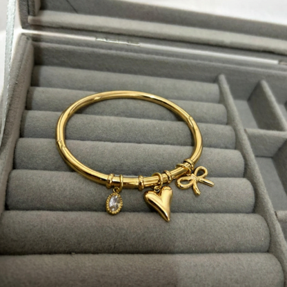 Golden Charm Trio Bangle