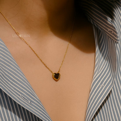 Golden Small Heart Pendant Necklace