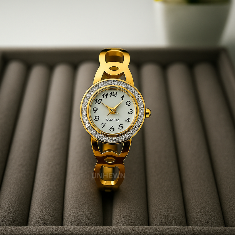 Golden Loop Crystal Bracelet Watch