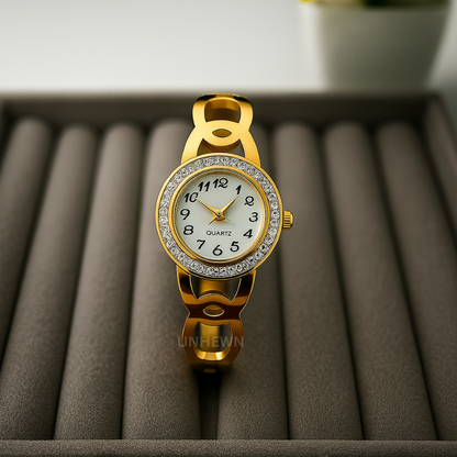 Golden Loop Crystal Bracelet Watch