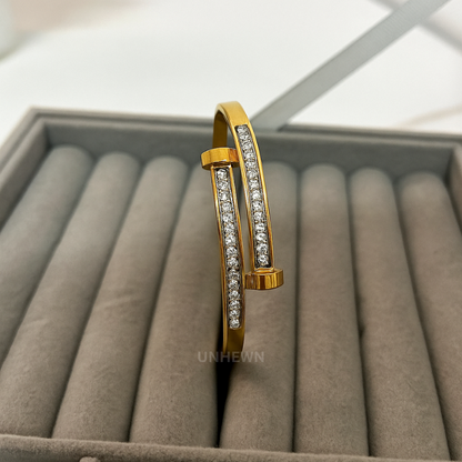 Golden Luxe Crystal Nail Bracelet