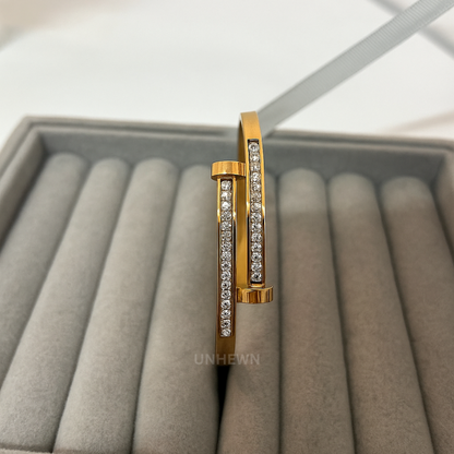 Golden Luxe Crystal Nail Bracelet