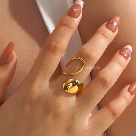 Golden Dew Statement Ring