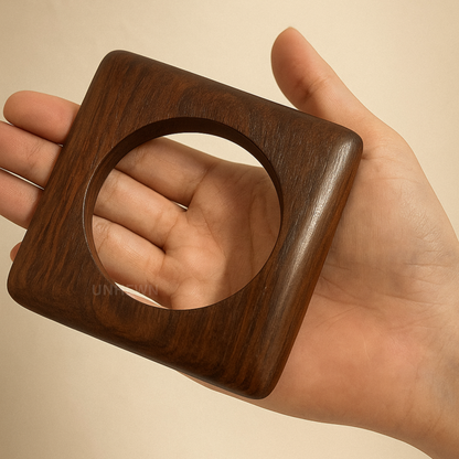 Handcrafted Geometric Wooden Bangle