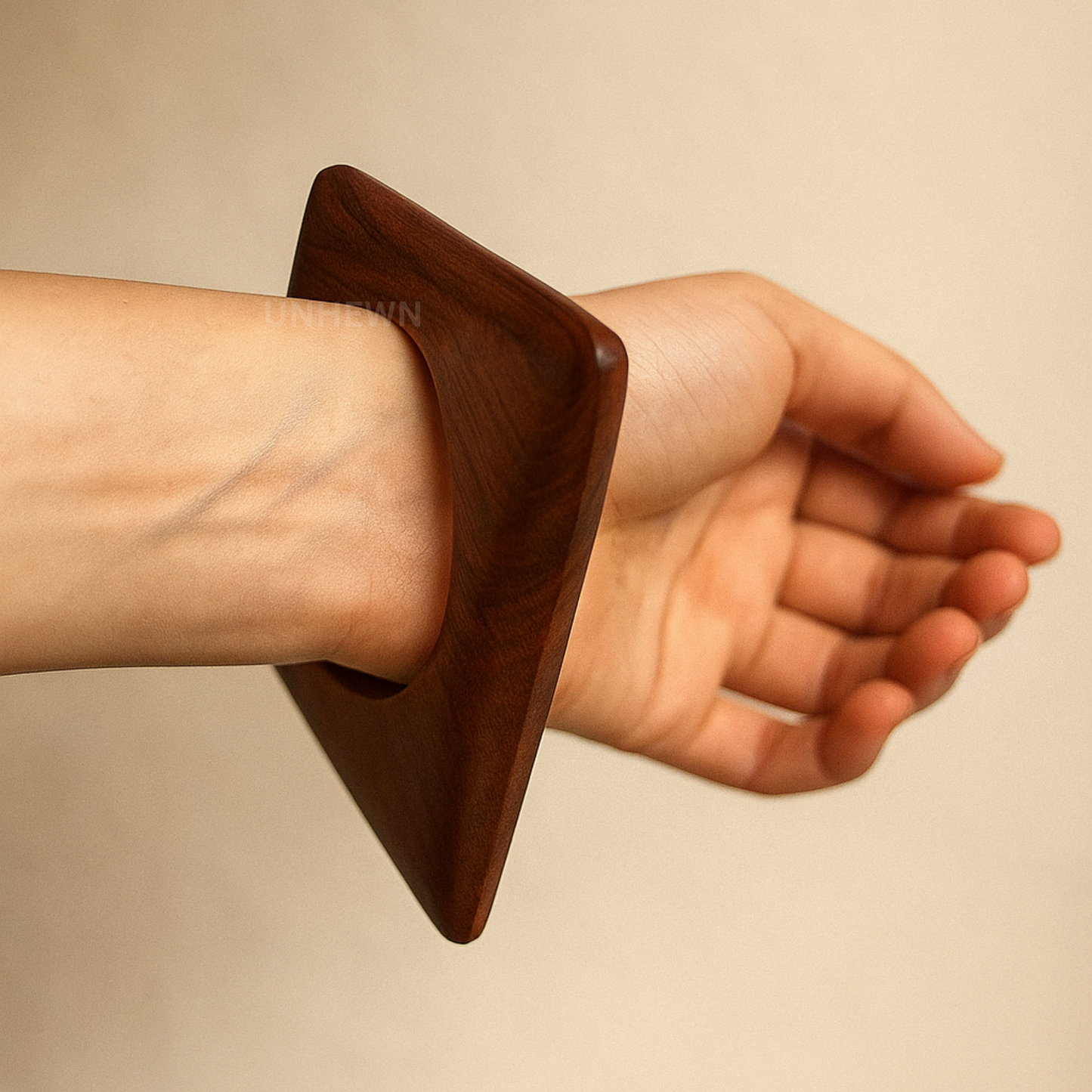Handcrafted Geometric Wooden Bangle