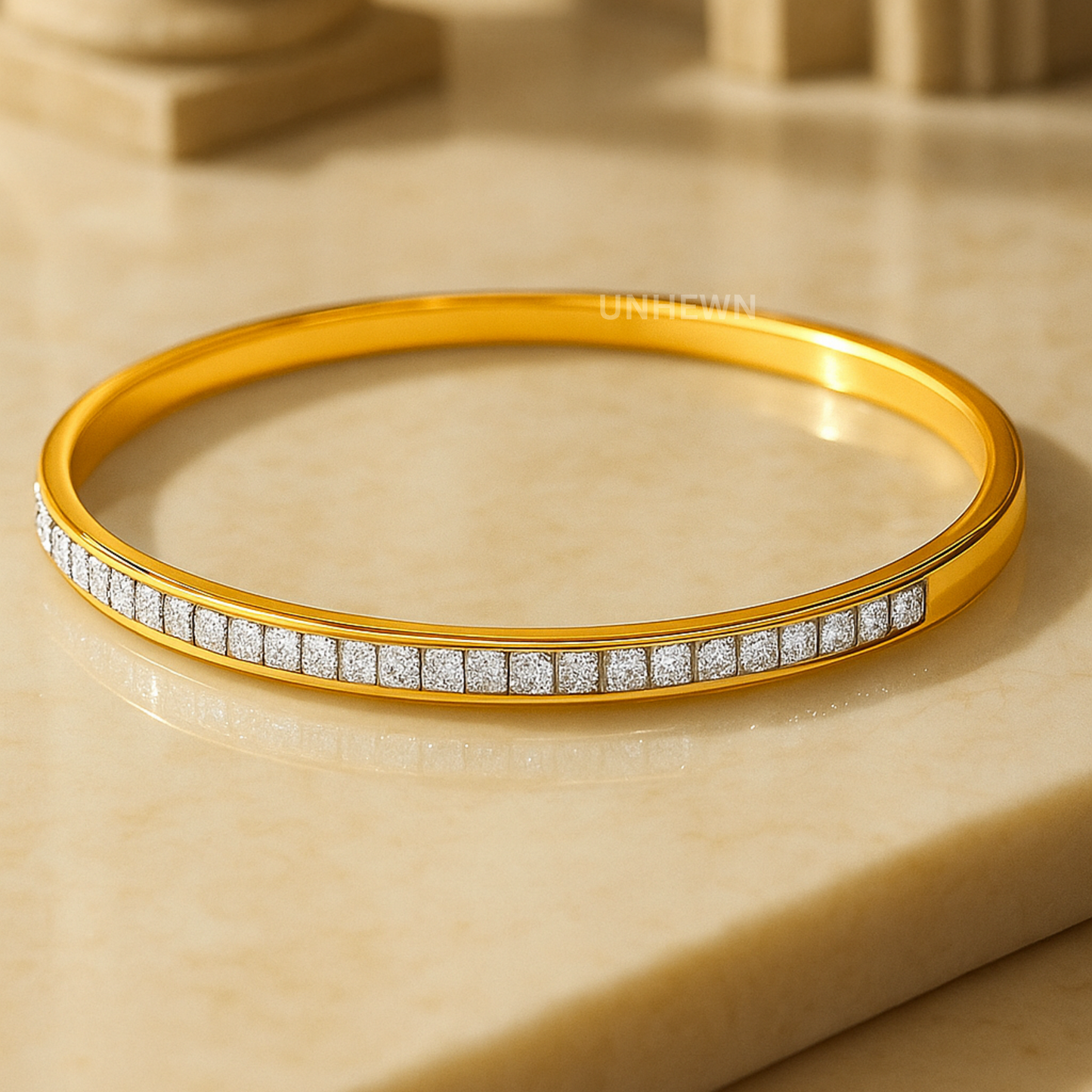 Golden Crystal Line Bracelet