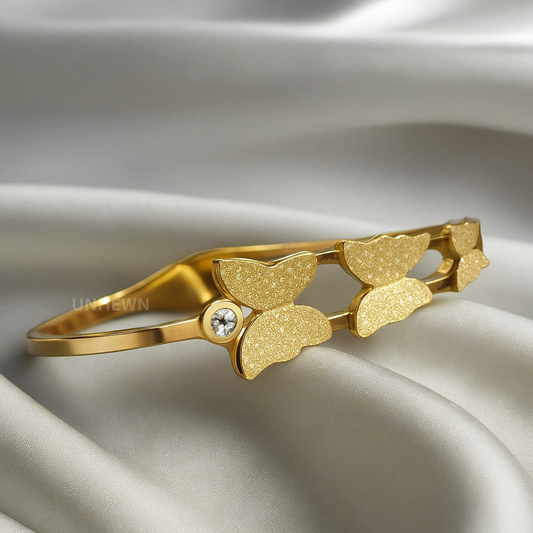 Golden Butterfly Flight Bracelet