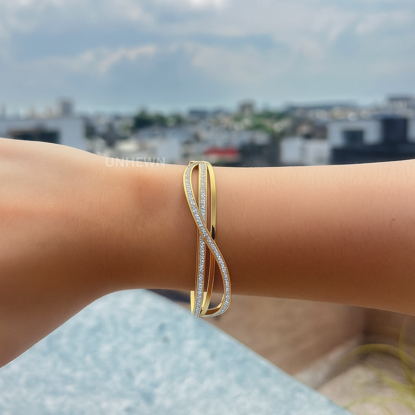 Golden Infinity Crystal Bracelet