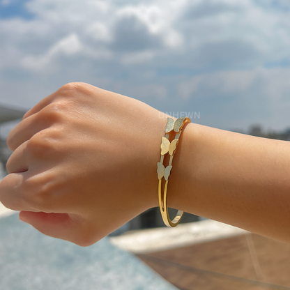 Golden Butterfly Flight Bracelet