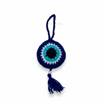 Handmade Crochet Evil Eye Bag Charm- Keychain, Bag Charm, Unique Gift Accessories