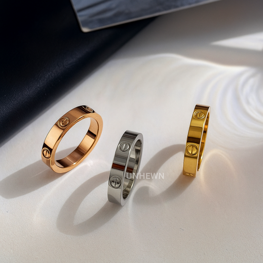 Axis Band Ring – with Crystal Accents