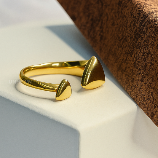 Modern Edge Open Ring