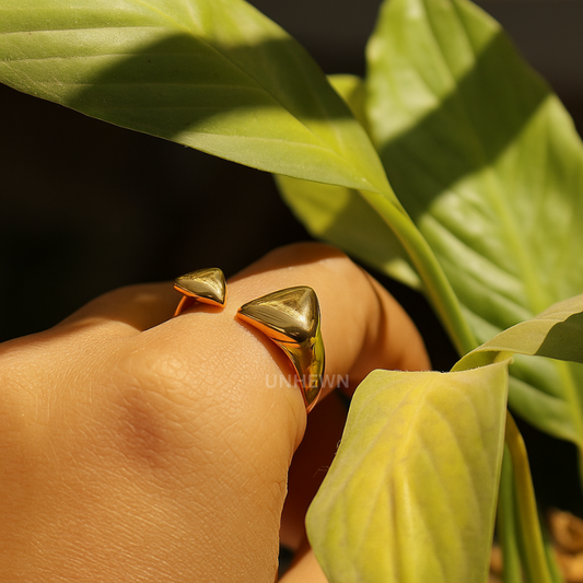 Modern Edge Open Ring
