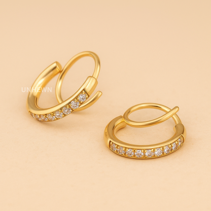 Dazzle Curve Hoop Earrings