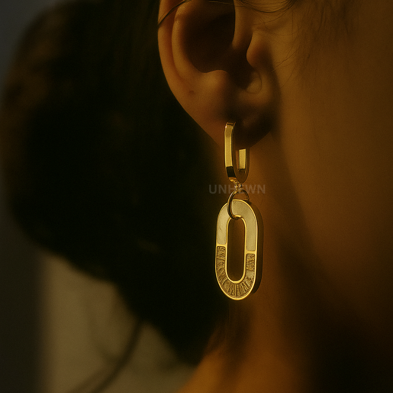 Aurora Oval Statement Earrings