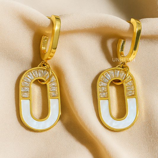 Aurora Oval Statement Earrings