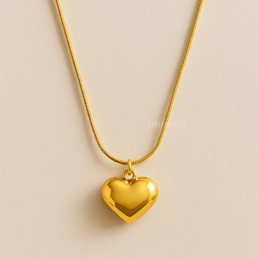 Golden Heart Necklace – Timeless Love Pendant
