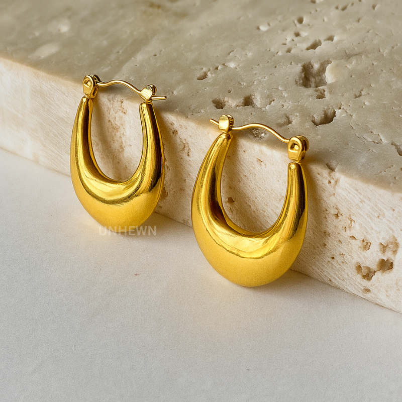 Moonlit Curve Hoops
