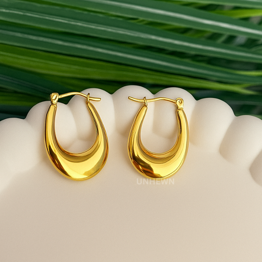 Moonlit Curve Hoops