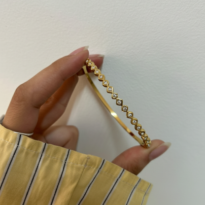 Golden Radiance Crystal Bangle