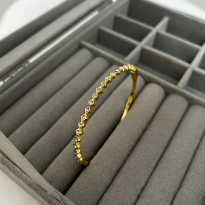 Golden Radiance Crystal Bangle