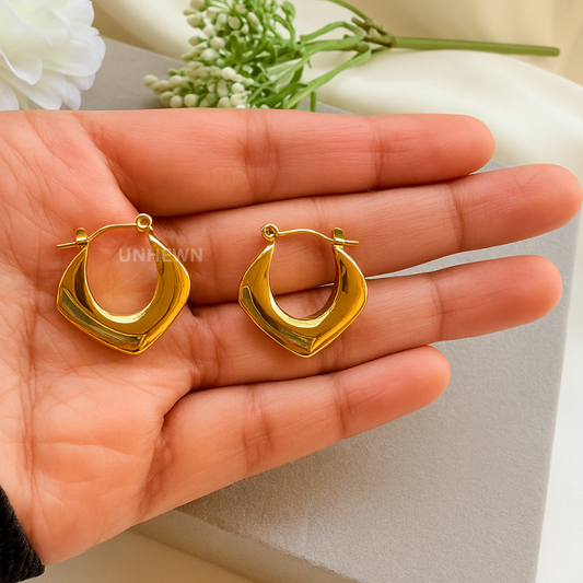 Golden Mirage Hoop Earrings