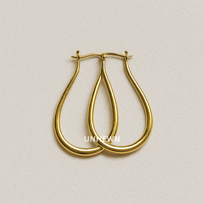 Fluid Teardrop Hoop Earrings