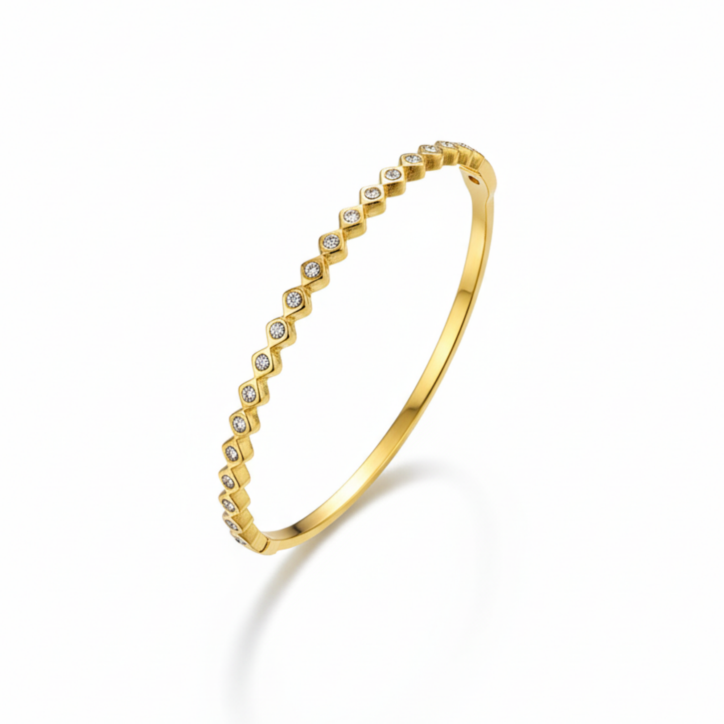 Golden Radiance Crystal Bangle