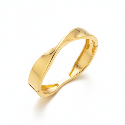 Sculpted Wave Twist Bangle