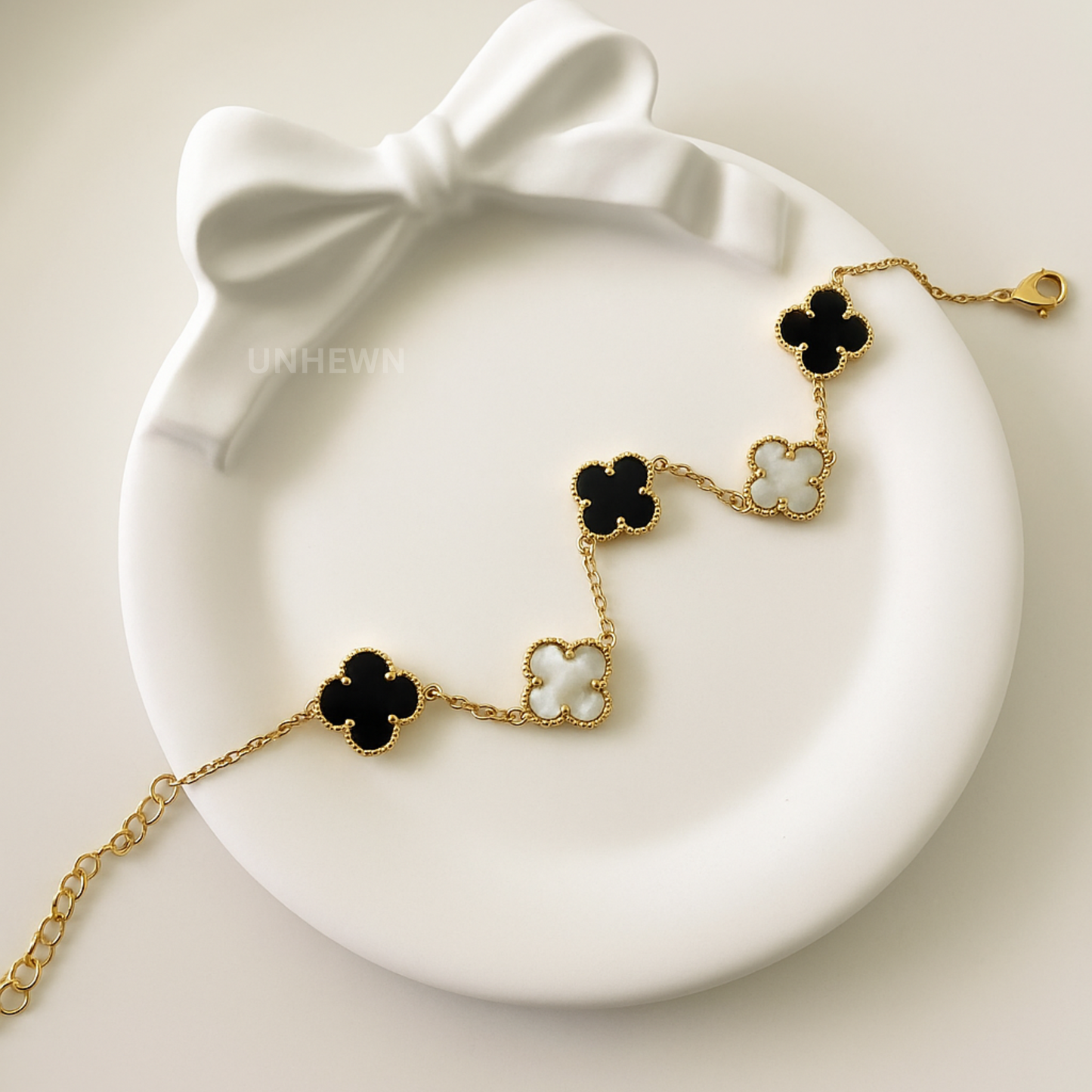 Midnight Clover Bracelet