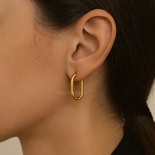Oval Loop Hoops