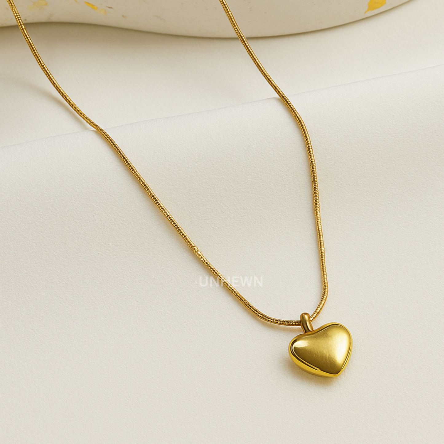 Golden Heart Pendant Necklace