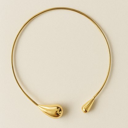 Molten Teardrop Torque Necklace